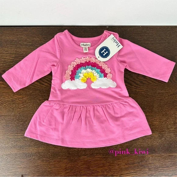 Hatley Baby Girls Rainbow Cloud Flounce Skirt Dress - Picture 1 of 9